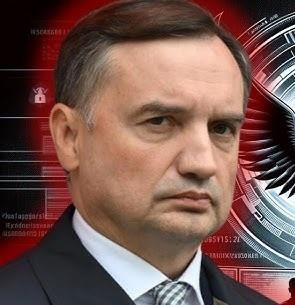 Grafika przedstawiająca abstrakcyjne elementy prawa i polityki, symbolizująca kontrowersyjne reformy sądownictwa w Polsce.